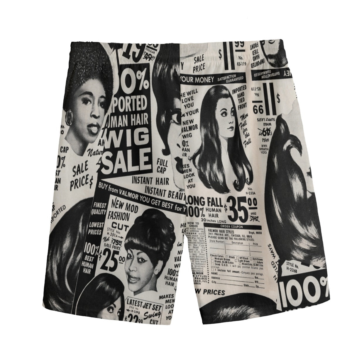 Retro Newspaper Unisex Short