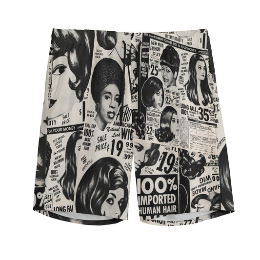 Retro Newspaper Unisex Short