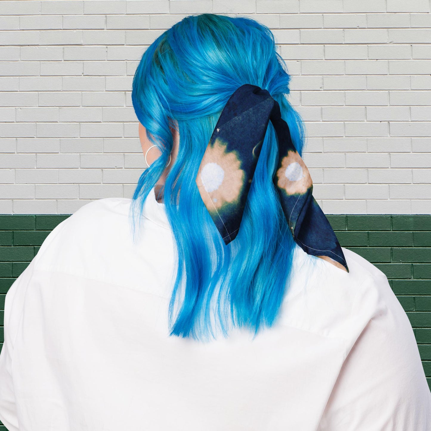 Girlhood Cyanotype Bandana Scarf